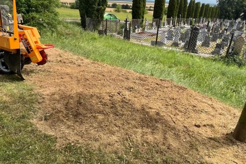 Upravená plocha po jeho odstranění...