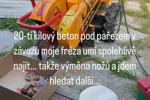 Fréza servis, broušení nožů